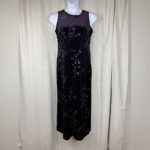 VTG Y2K Byer Studio Size 10 Maxi Dress Purple Grunge Fairy Goth Prom Burnout